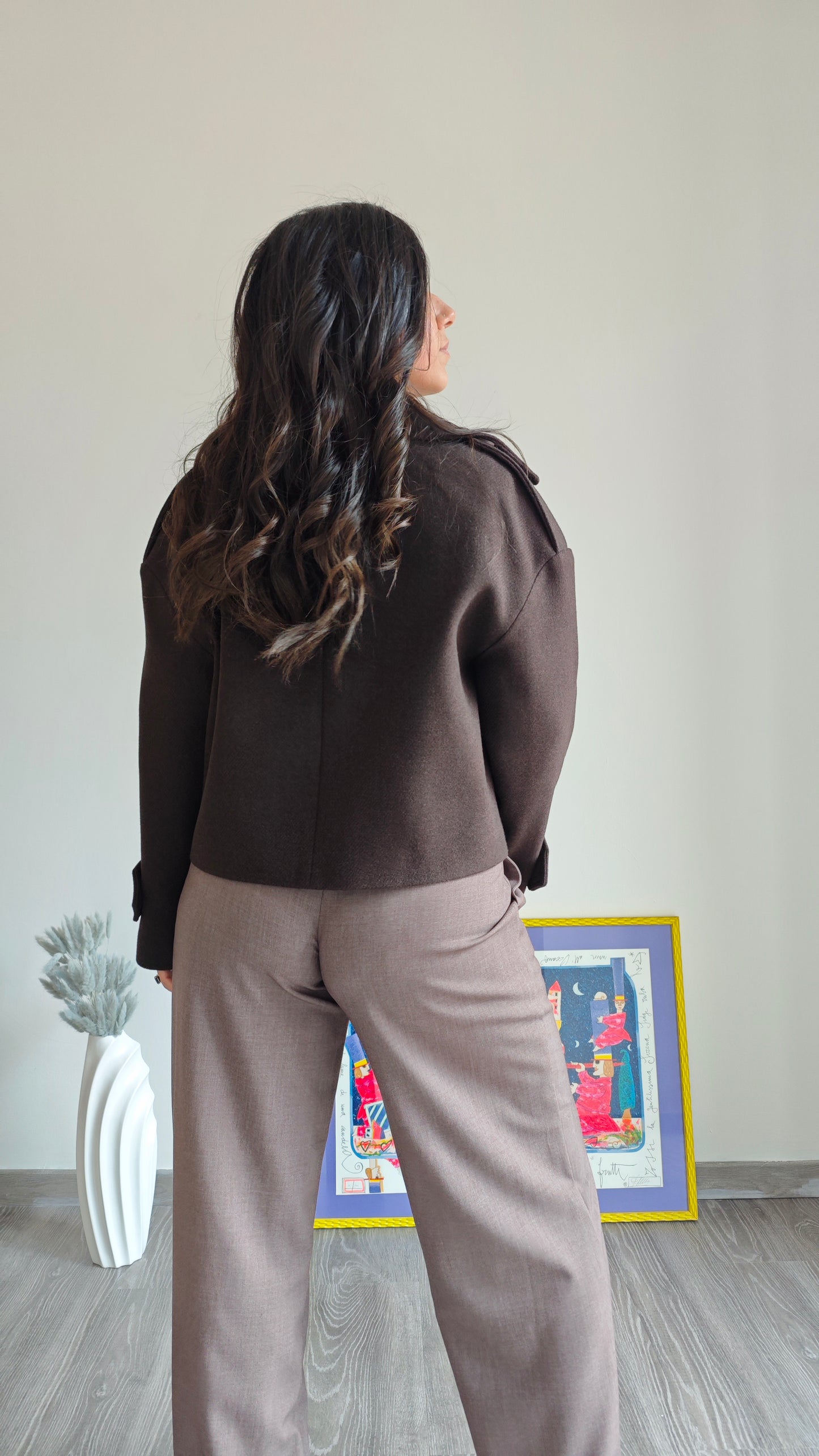 Cappotto corto doppio petto