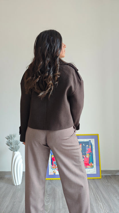 Cappotto corto doppio petto