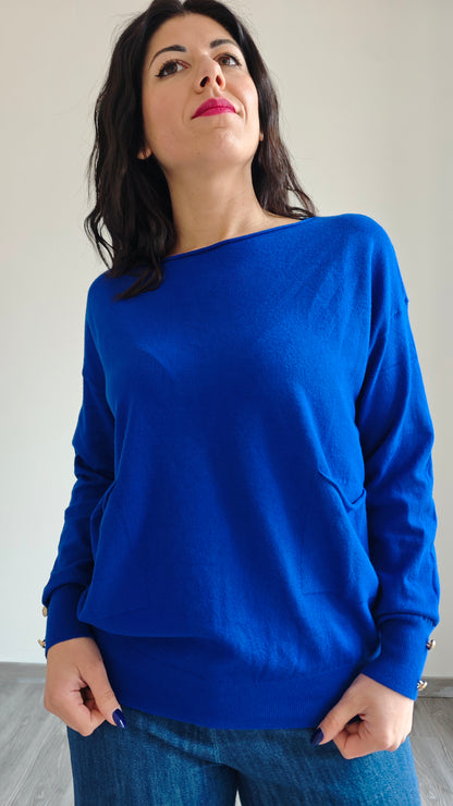 Maglia Oversize con Dettaglio Tasche -34%