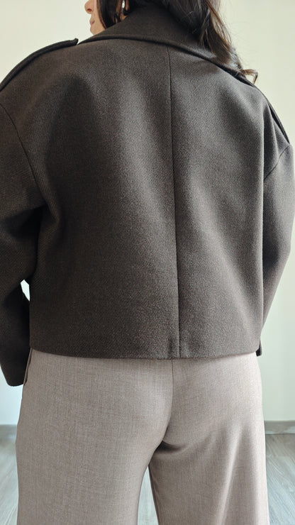 Cappotto corto doppio petto